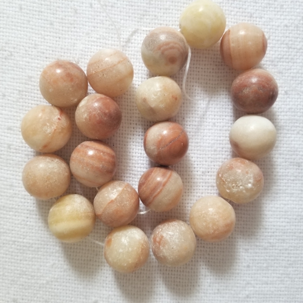 Pink Agate Stone Beads Jewelry Making Crafts